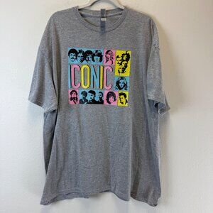 Iconic Short Sleeve T-shirt 2XL Gray Taylor Swift Michael Jackson Elvis Unisex